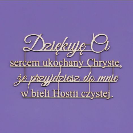 Tekturka Crafty Moly Napis G12 - Dziękuję Ci sercem ukochany Chryste...